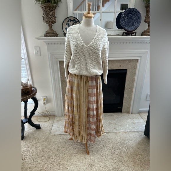 Dresses & Skirts - Boho Industry Multi Stripe Pleated Skirt